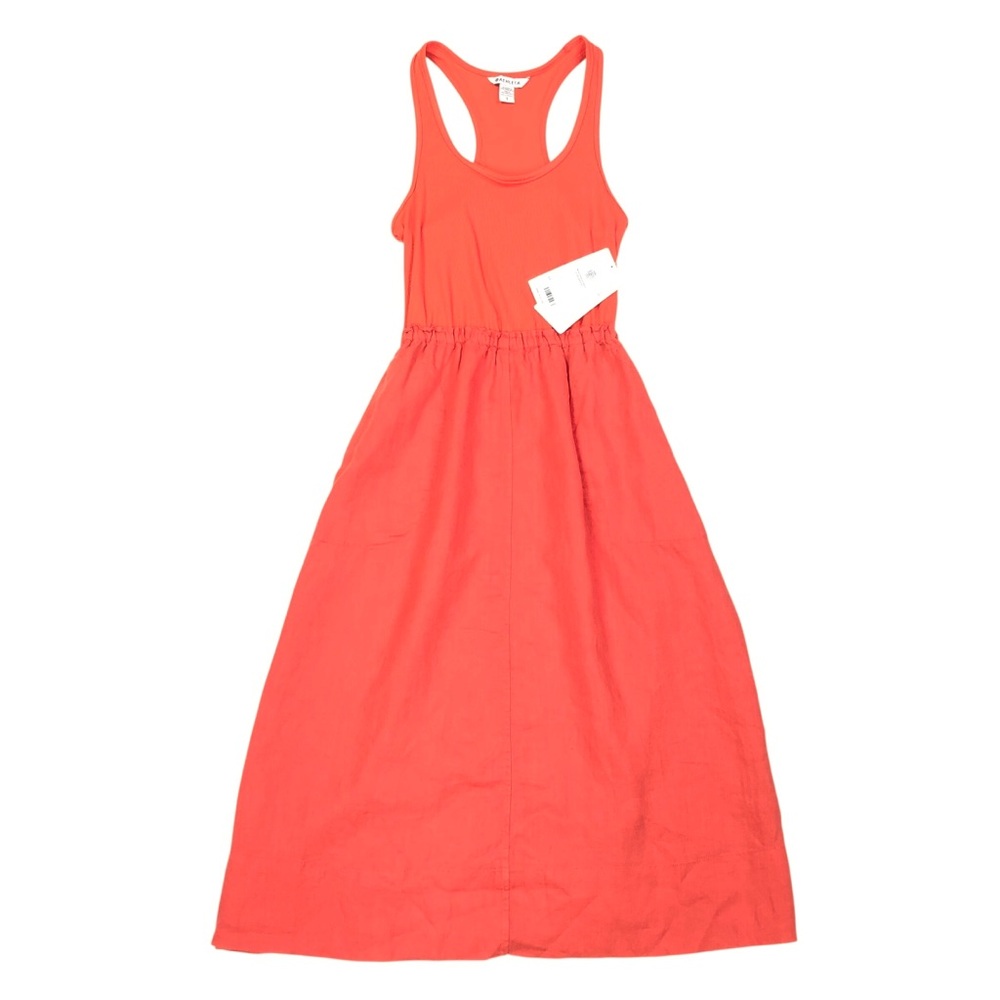 Athleta Baja A Line Sleeveless Midi Dress Size Small Bright Pink-ish Orange
